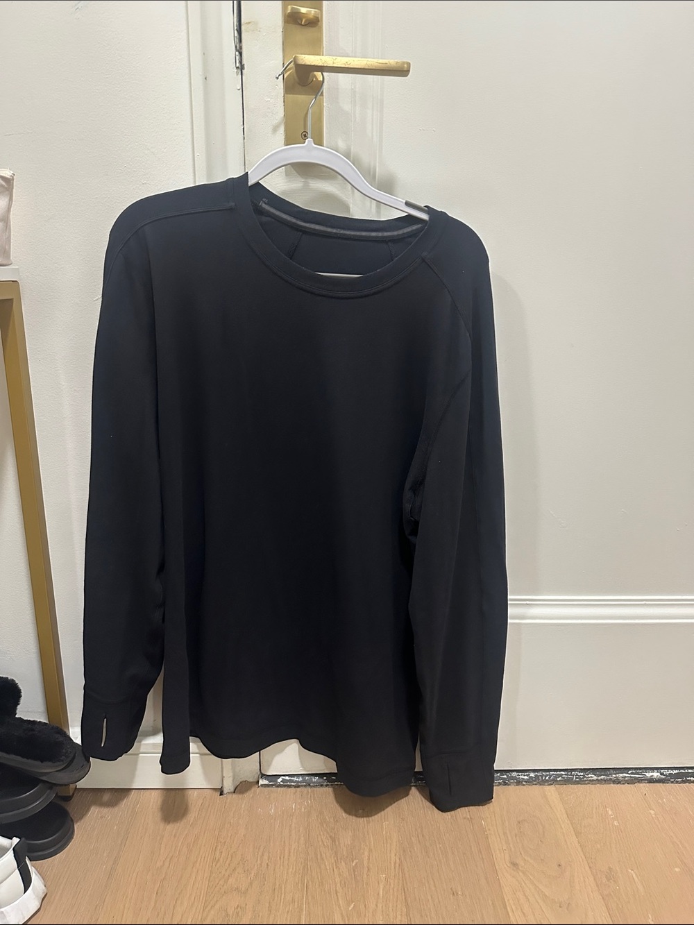 2XL - Men's Classic Black Long-Sleeve Shirt